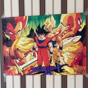 1990’s Vintage Dragon Ball Z (DBZ) Goku Japanese Animae Poster